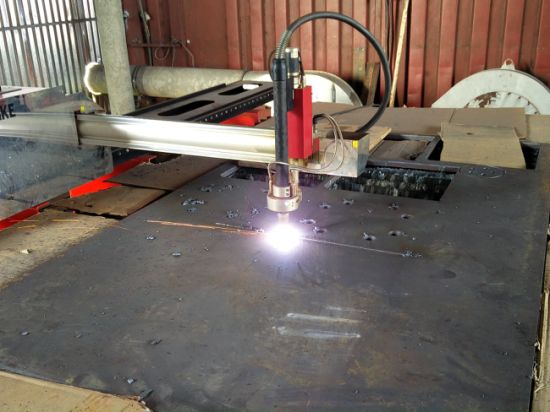CNC mesin pemotong pelat baja ringan portabel plasma mesin pemotong logam